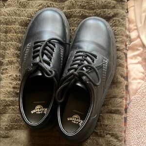 Dr. Martens Black Leather Womens Vegan Shoes